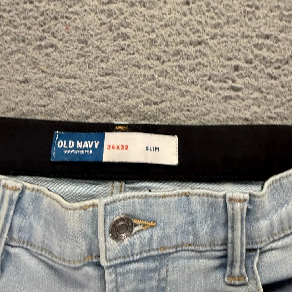 Old Navy Jeans Men's 34x32 Blue Cotton Denim Straight Slim Streetwear Stretch